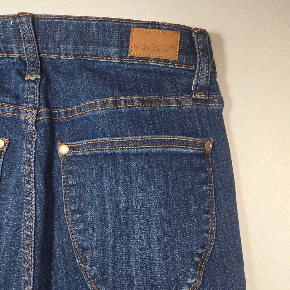 Judy Blue Pull On Skinny Jeans Womens 9/29 Dark Wash High Rise Denim Leggings